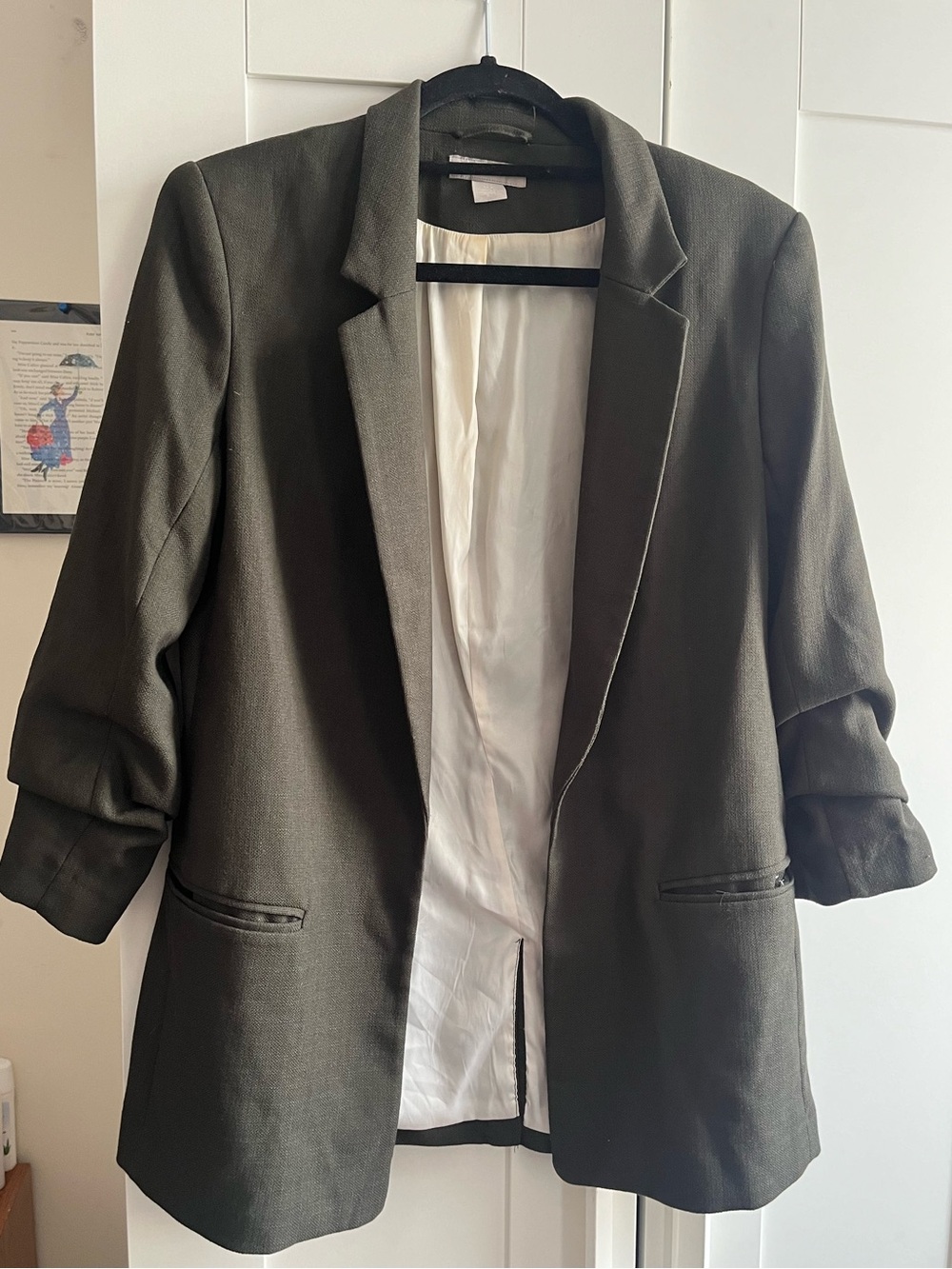 H&M Women’s Blazer Jacket in Small Olive Green
